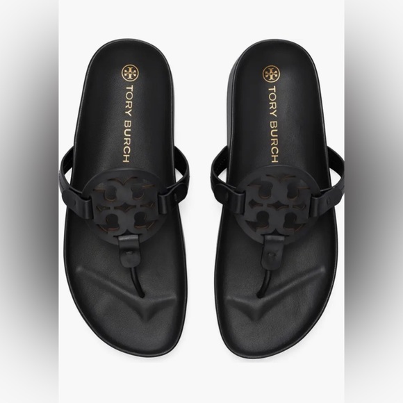 Tory Burch Shoes - Tory Burch “Miller” Black Cutout Sandals Size 7.5 Women’s
